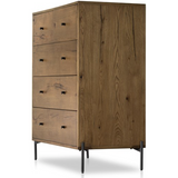 Eaton 5 Drawer Dresser - Amber Oak Resin