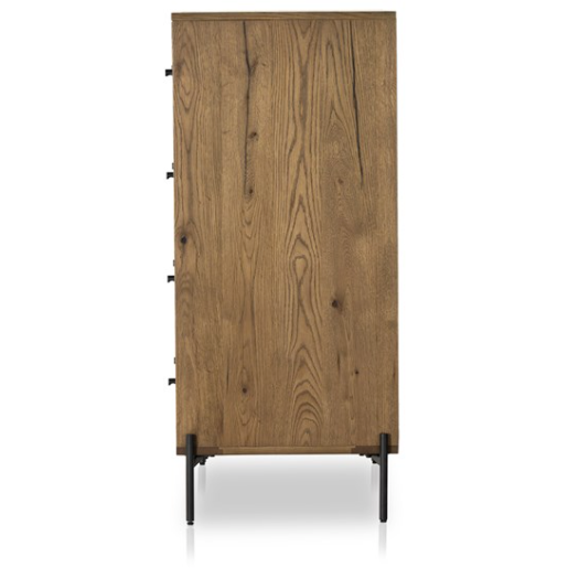 Eaton 5 Drawer Dresser - Amber Oak Resin