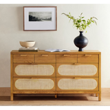Allegra 8 Drawer Dresser - Natural Cane
