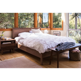 Marcel Walnut King Bed - Metal slats