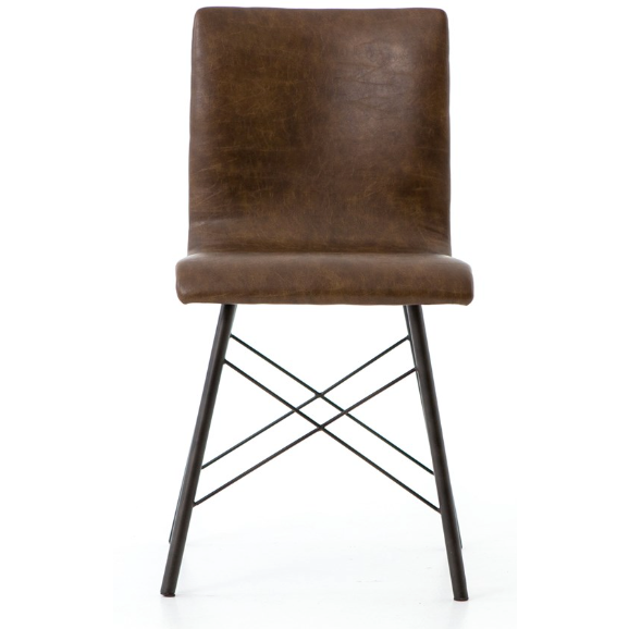 Diaw Dining Chair in Distressed Brown