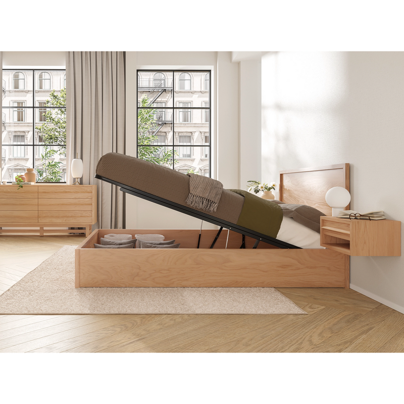 Marcel Lift Storage Bed - Oak
