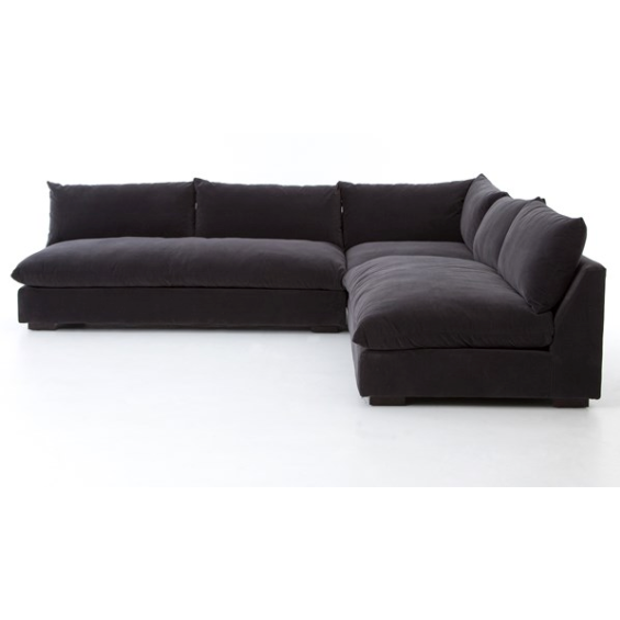 Grant 3 Pc Sectional in Henry Charcoal