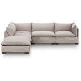 Westwood 4 Piece Sectional with Ottoman RHF - Bayside Pebble