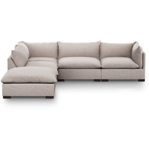 Westwood 4 Piece Sectional with Ottoman RHF - Bayside Pebble