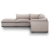 Westwood 4 Piece Sectional with Ottoman RHF - Bayside Pebble