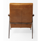 Jean Brown Leather Accent Chair