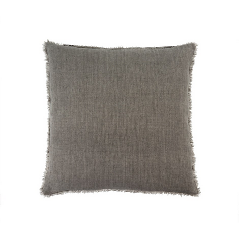 Lina Linen Cushion in Warm Grey 24x24