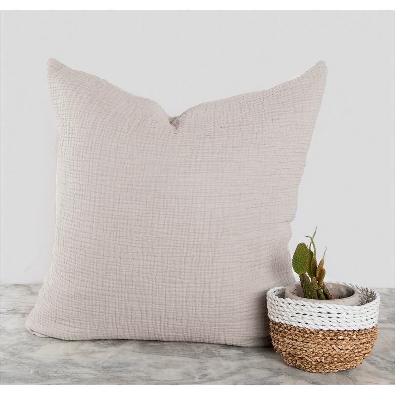 Crinkle Cushion - Grey 20"