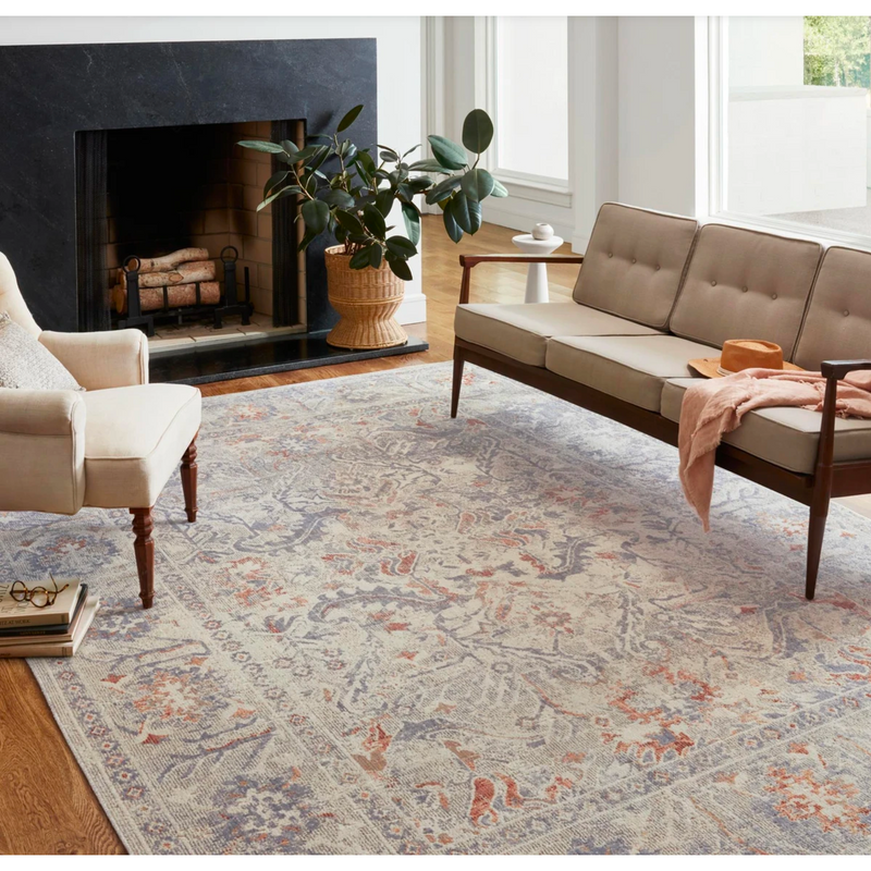 Rosemarie Area Rug in Oatmeal and Lavender