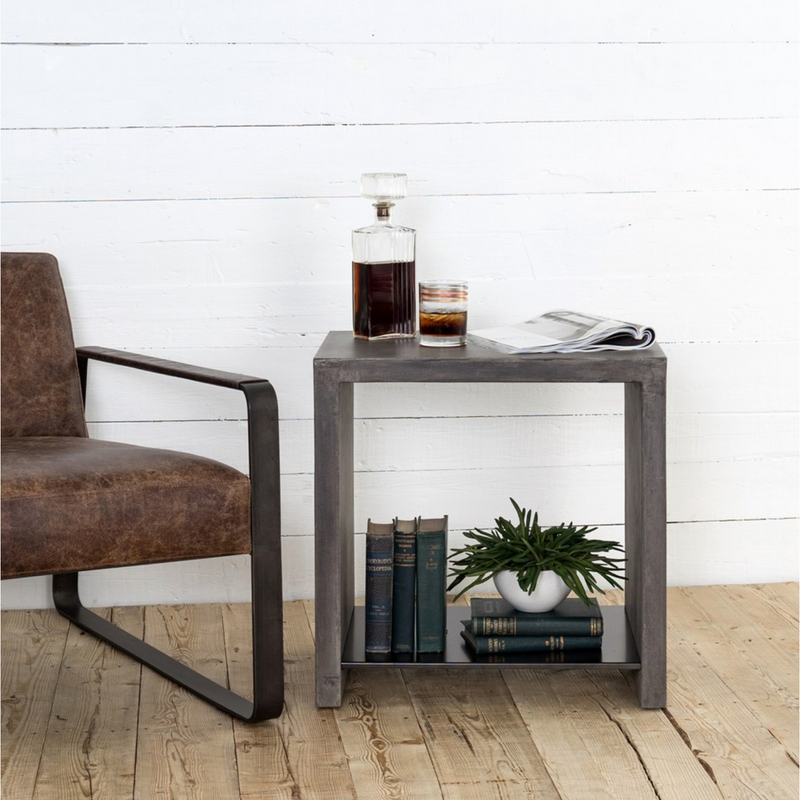 Hugo End Table - Dark Grey