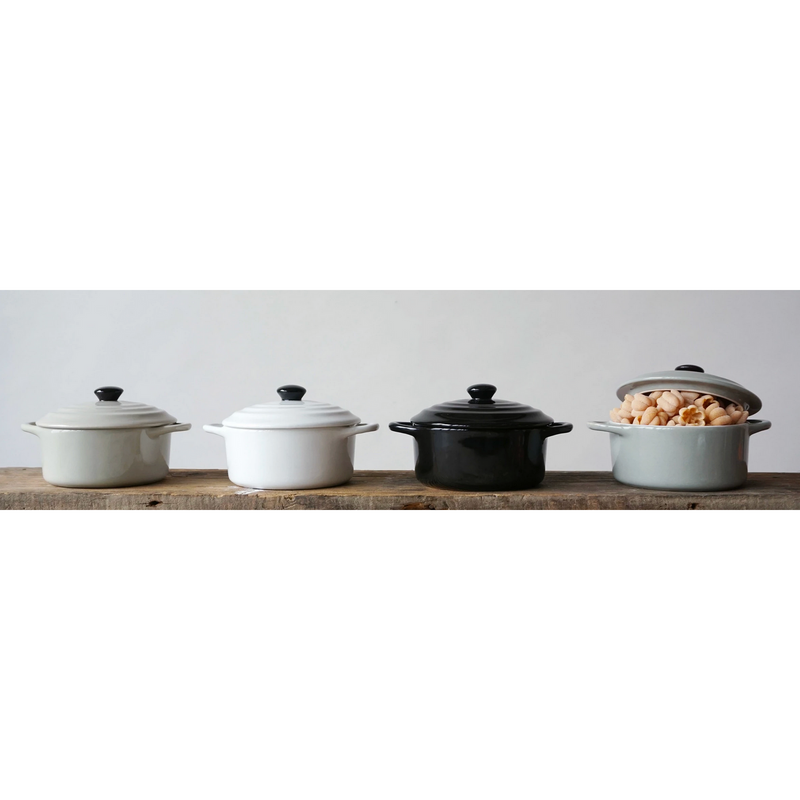 Stoneware Mini Baker with Lid, 4 Colours