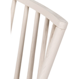 Lewis Windsor Chair in Off White + Cream Shorn Sheepskin