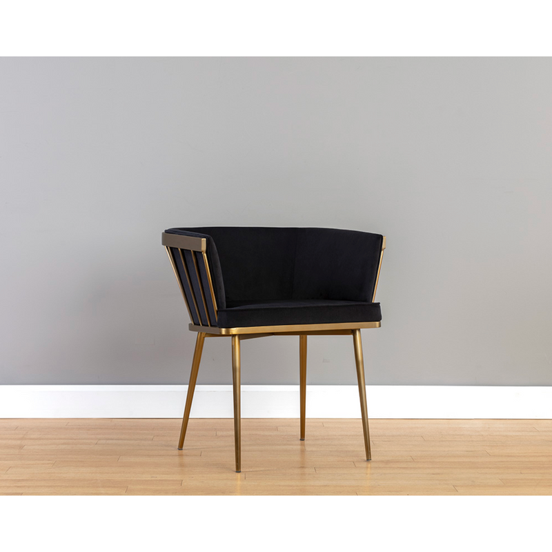 Caily Dining Armchair - Abbington Black