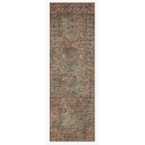 Billie Area Rug - Aqua/Rust