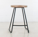 Saddle Stool - Natural Counter