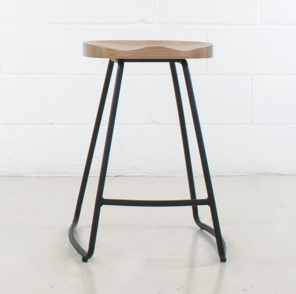 Saddle Stool - Natural Counter