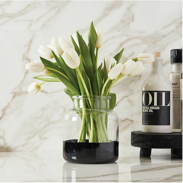 Dipped Glass Vase- Black