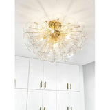 Poppy Glass Semi Flush Mount