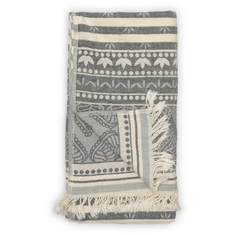 Zora Towel - Grey/Black