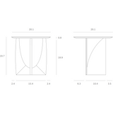 Geometric End Table in Black Oak