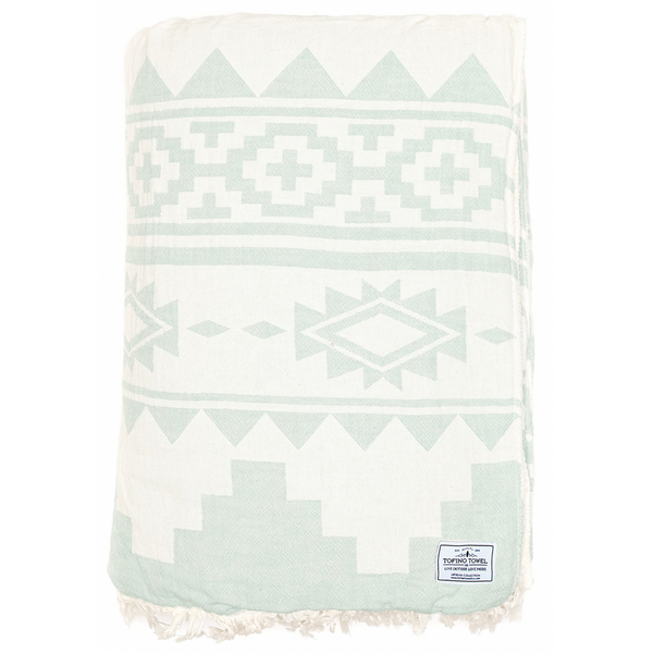 Tofino Towel Co - Beachcomber Fleece Lined Throw Sage