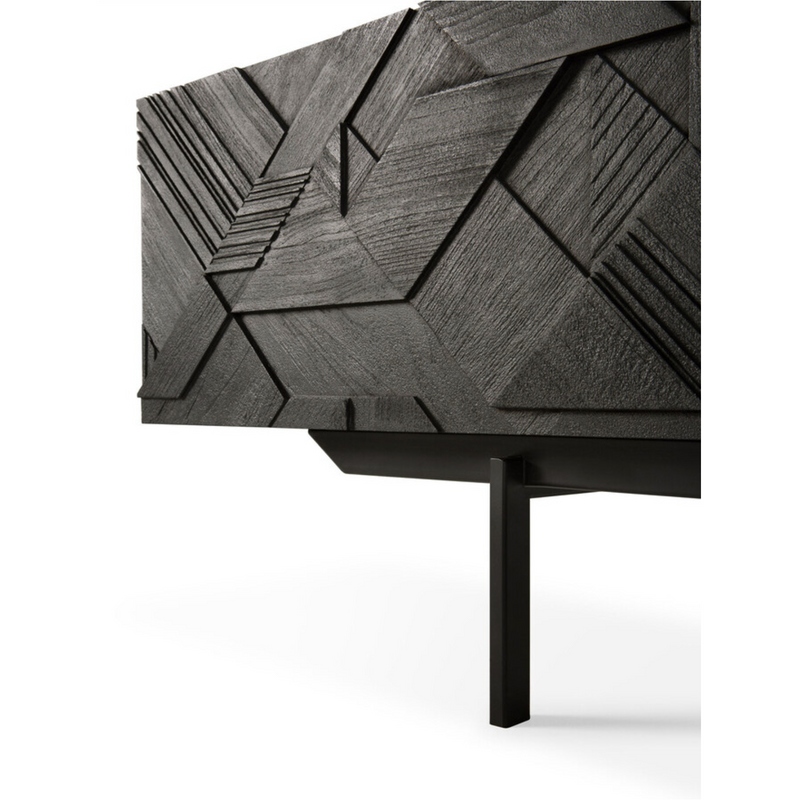 Teak Graphic TV Cupboard