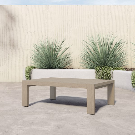 Caro Outdoor Coffee Table - Washed Brown