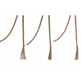 Wood Bead with Jute Tassels, 3 Colors