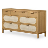 Allegra 8 Drawer Dresser - Natural Cane