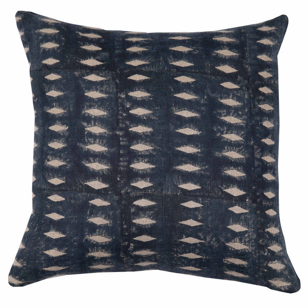 Villa Indigo on Linen Cushion