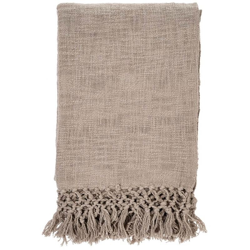 Braided Tassel Throw - Natural