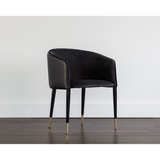 Asher Dining Armchair - Abbington Black / Napa Black