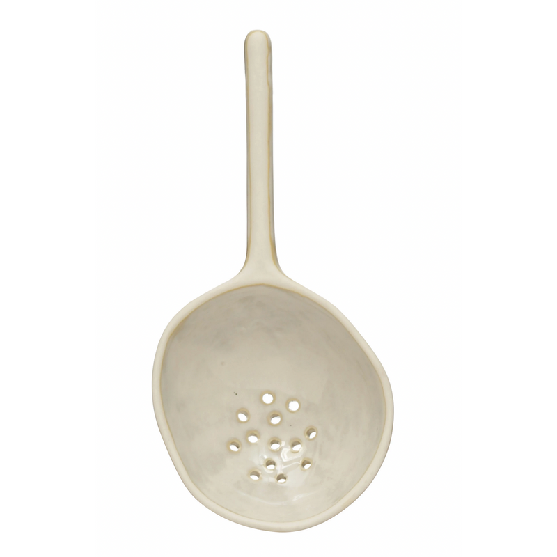 Stoneware Strainer Spoon