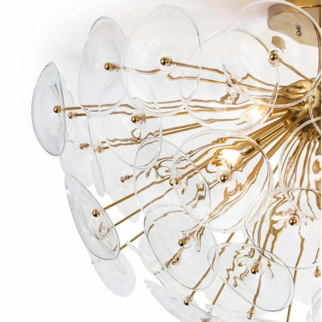 Poppy Glass Semi Flush Mount