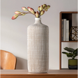 Armadillo Resin Bottle Vase - 19" White