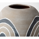 Cora Small Brown/White Ceramic Vase