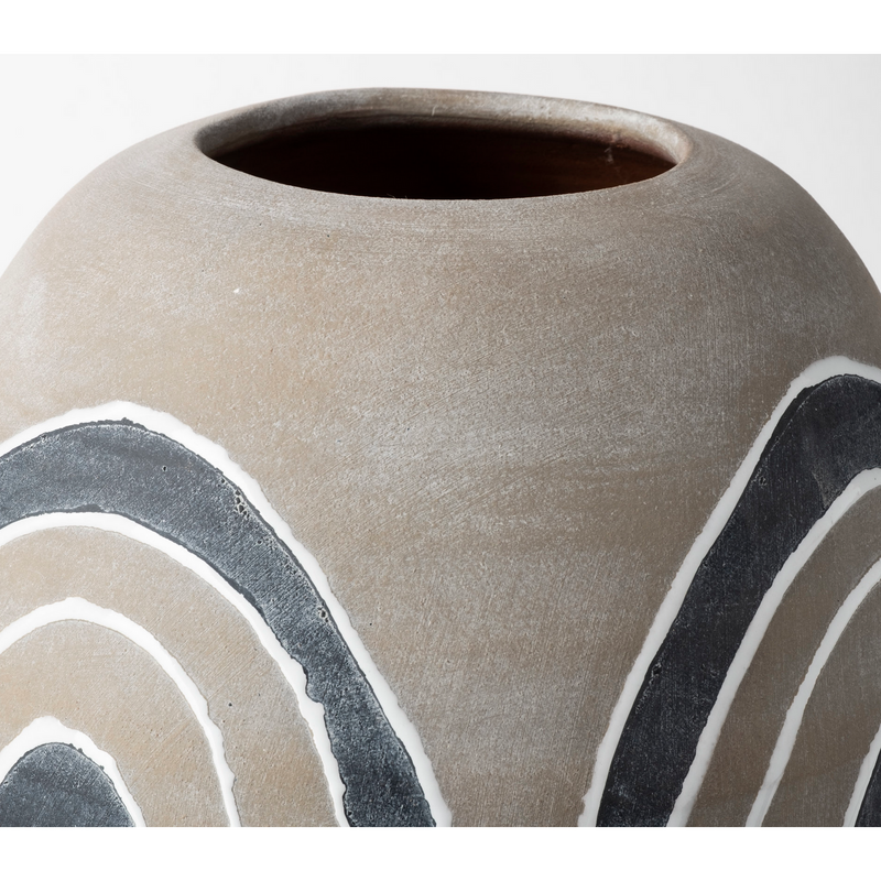 Cora Small Brown/White Ceramic Vase