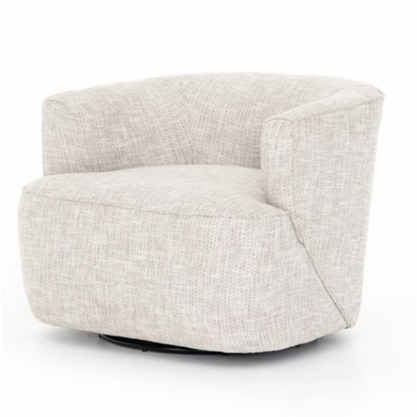 Mila Swivel Chair in Brazos Dove