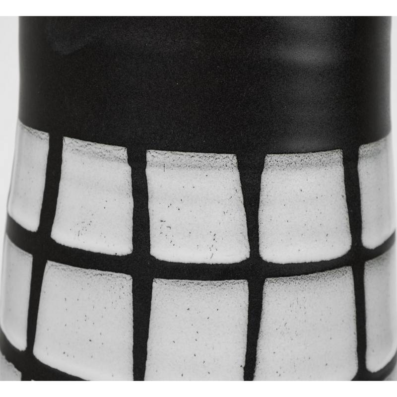 Luana Small Black/White Ceramic Vase