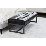 Wyatt Leather Bench Black