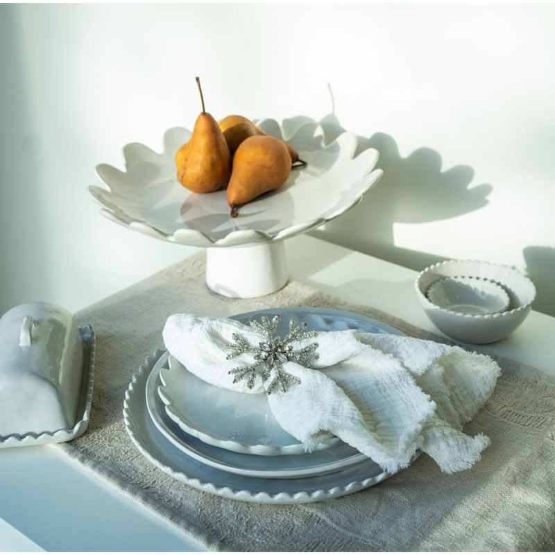 Scalloped Round Serving Dish