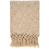 Braided Tassel Throw - Off White