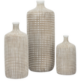Armadillo Resin Bottle Vase - 10" White