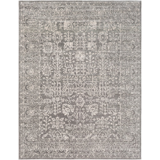 Harput Rug in Charcoal and Grey