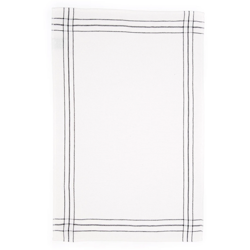 The Epicure Kitchen Towel - Off White and Black