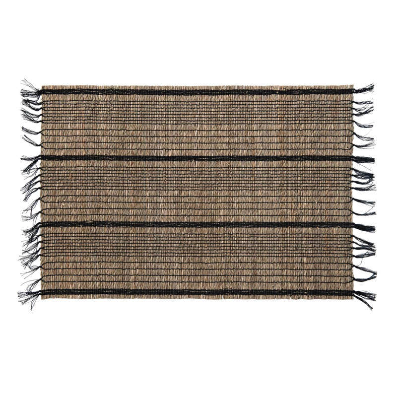 Bamboo Placemat with Stripes and Fringe