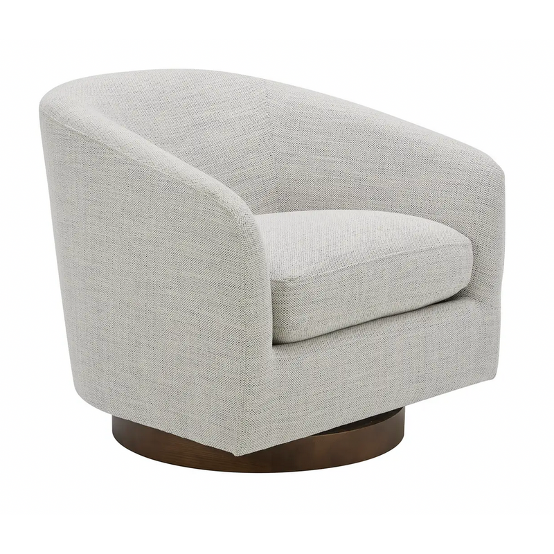 Oscillee Swivel Chair in Shearling White