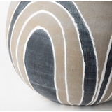 Cora Small Brown/White Ceramic Vase