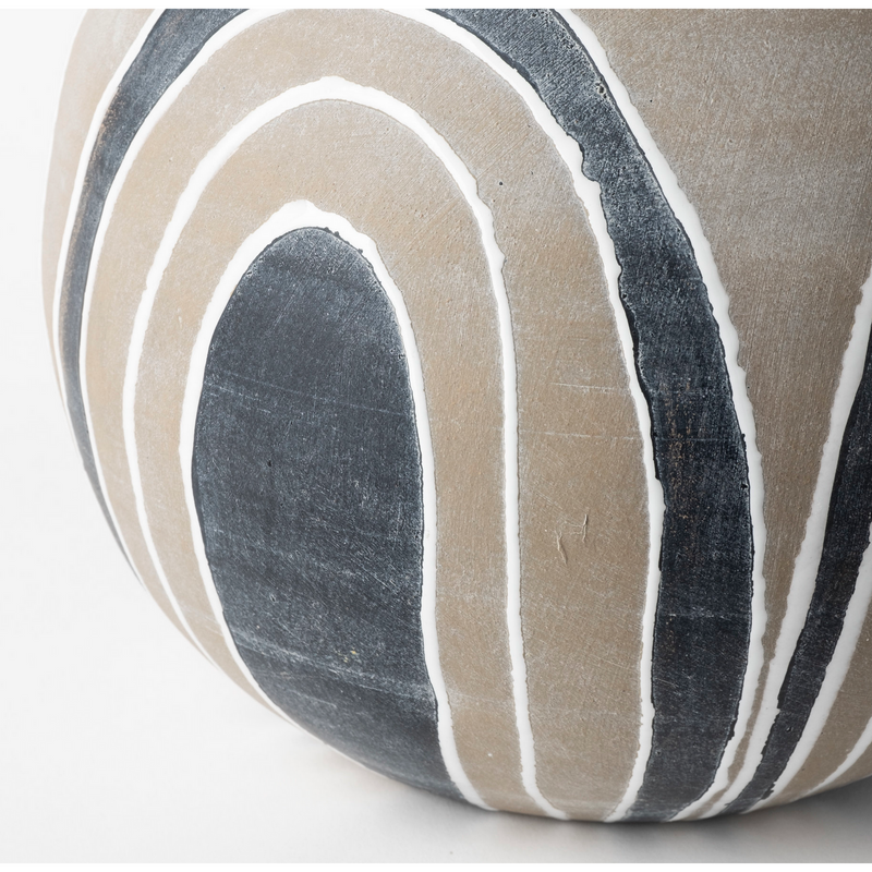 Cora Small Brown/White Ceramic Vase